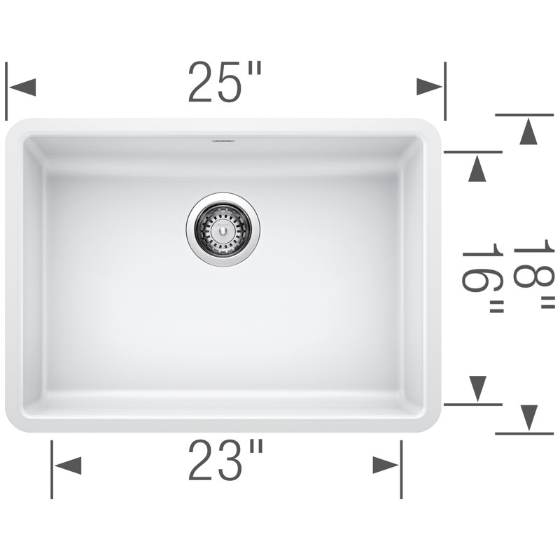 Blanco Precis Silgranit 25" L x 18'' W Undermount ADA Kitchen Sink & Reviews Wayfair